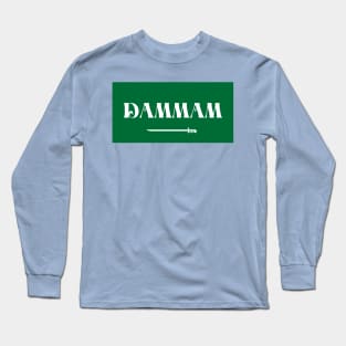 Dammam City in Saudi Arabian Flag Long Sleeve T-Shirt